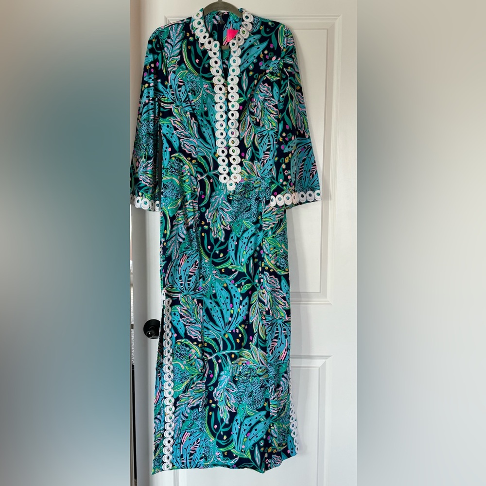*Brand New* Lilly Pulitzer Shealyn Dress Size 8. Low Tide Navy Print. NWT